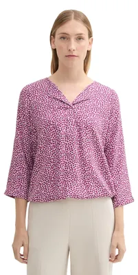Produktbild von TOM TAILOR Damen Bluse mit Muster, 35890 - Organic Berry Dot Design, 36