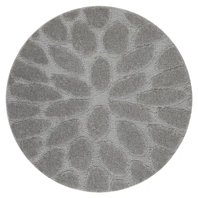 Image de Tapis de salle de bain SUPREME cercle STONES, des pierres, antidérapant, doux - gris gris cercle 67 cm