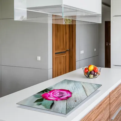 Produktbild von Glasschutzplatte für den Herd 90x52 Rose