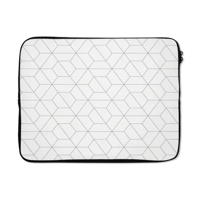 Produktbild von MuchoWow® Laptop Hülle 17 Zoll Laptoptasche Geometrie - Linie - Muster - Zipper - Schutzabdeckung