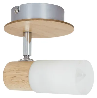Produktbild von Wandleuchten - 1er Wand-u. Deckenspot "TODTNAU", Wandlampe im Landhaus Stil, ausMetall und Kunststoff in natur, 18 cm hoch, Maße 10 x 17 cm, E14-Fassung