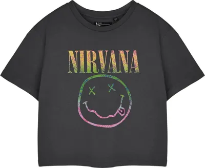 Image de Nirvana - "Rainbow" t-shirt court pour femme NS8487 (M) (Charbon de bois)
