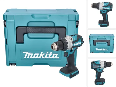 Produktbild von Makita DDF489ZJ, Schlagschrauber, Pistolengriff, 1/2", Blau, Schwarz, Bürstenlos, 1800 RPM
