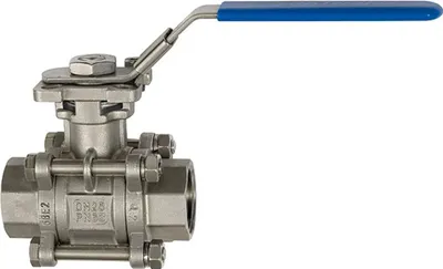 Produktbild von Riegler Edelstahlkugelhahn, 3-tlg., Baulänge nach DIN 3202-M3, G 1 1/4