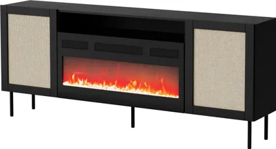 Produktbild von Kommode Juta Wohnzimmerschrank 202X85X40 Cm Sideboard 2 Türen Mit Elektrichem Kamin