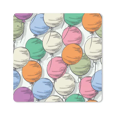 Produktbild von MuchoWow® Mauspad Mousepad Luftballons - Muster - Party 30x30 cm - Mousepads - Maus Mat - Pad - Mausunterlage - Gaming