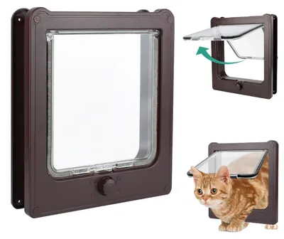 Imagen del producto de Puerta de seguridad para mascotas, ideal para gatos y perros, fácil de instalar