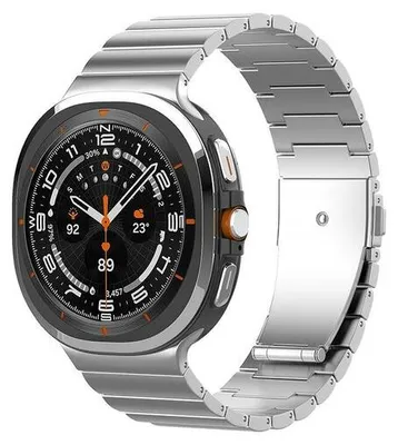 Produktbild von By Qubix Titanium Luxus Armband - Silber - passend für Samsung Galaxy Watch 8 Classic - 46mm