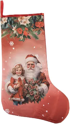 Produktbild von Clayre & Eef 66466 Weihnachtsstrumpf Rot 25x1x36 cm