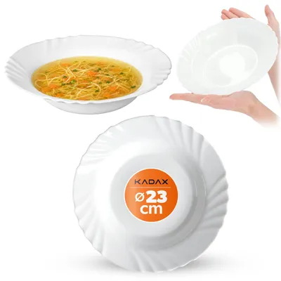 Zdjęcie produktu dla KADAX Zestaw obiadowy Talerz do zupy 3-częściowy 23 cm