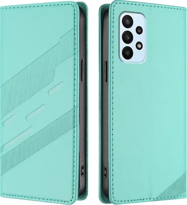Image de Etui pour Samsung Galaxy A23 5G/4G, étui portefeuille en cuirPolyuréthaneavec fente pour carte et fonction stand Türkis