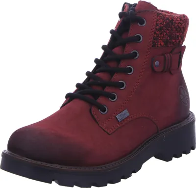 A single red boot is shown against a white background.