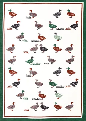 Produktbild von Geschirrtuch Enten, Geschirrtücher, Mitbringsel Geschenkidee Tuch Ente, Gänse Tiere