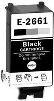 Image de Cartouche d'encre compatible T2661 noir pour Epson WorkForce WF-100W, WF-110W