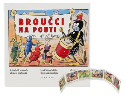 Productafbeelding van Knížka leporelo Broučci na pouti 15,5x15cm 24m+