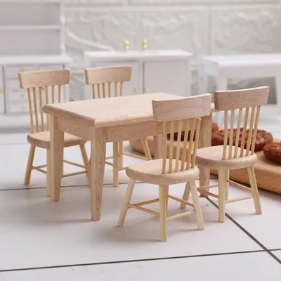 Immagine prodotto di DIY 1:12 modello sedia da pranzo case delle bambole in miniatura mobili realistici accessori squisiti