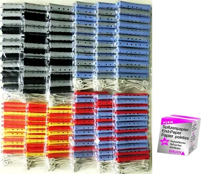 Produktbild von Dauerwellwickler Kaltwellwickler - Sparpack - 144 Stck. 2 fbg. (incl. Spitzenpapier)