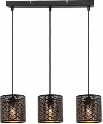 Zdjęcie produktu dla Lampa wisząca Tuluza czarna 3xE27x60W metal wym:105x75x20cm IP20 Reality