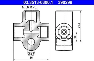 Zdjęcie produktu dla Adapter, przewód hamulcowy ATE 03.3513-0300.1