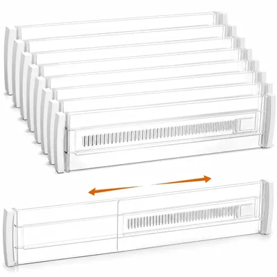 Produktbild von 8 Stück verstellbare Schubladenteiler, verstellbare Schubladenteiler