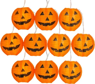 Produktbild von Halloween Kürbis LED Lampion Girlande | 220cm