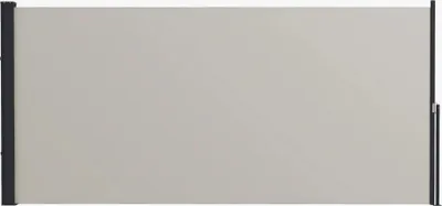 Obrázek produktu pro Boční markýza – roleta, výsuvná – 300 x 140 cm – polyester/bavlna – ochrana před větrem a zraky – světle šedá