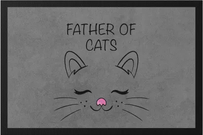 Produktbild von Father of Cats Fußmatte Katzen-Papa Geschenk Katzenliebhaber Katzenbesitzer Katzen Kätzchen