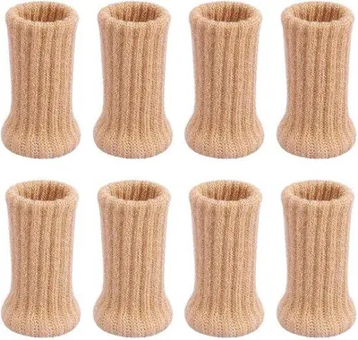 Produktbild von Famanu Stuhlbeinsocken - elastisch, rutschfest, schützend für Möbel - beige