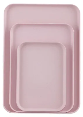 Produktbild von Backblech-Set 3 Stück, antihaftbeschichtet, pink, vielseitig für Kuchen und Kekse – farbenfrohes Backzubehör
