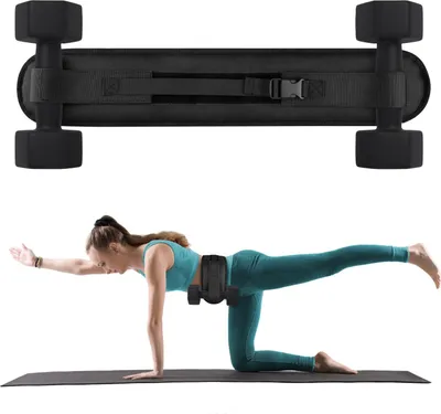 Zdjęcie produktu dla Pas do ćwiczeń typu hip thrust z regulowanymi hantlami INF do treningów z obciążeniem