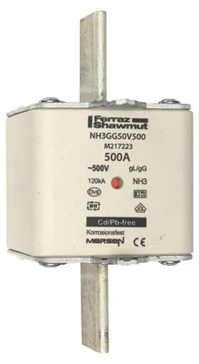 Produktbild von Mersen 1B387.000000 NH3 500A gG 500V NH-Sicherung sfü spannungsführend