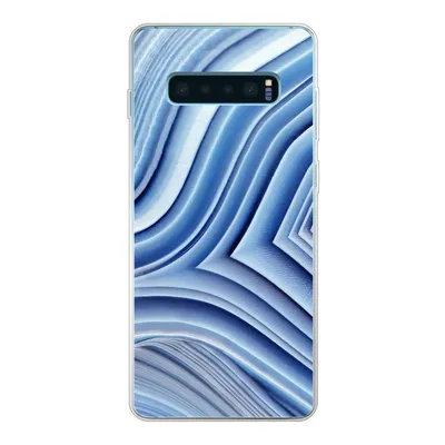Produktbild von MuchoWow® Handyhülle Schutzhülle Hülle für Samsung Galaxy S10 Plus Natursteine - Muster - Blau Silikon Softcase Handy Hülle - Schutzhülle