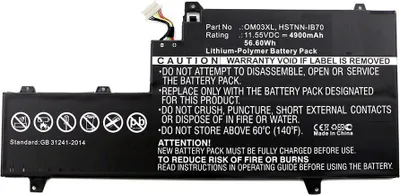 Image de CoreParts - Batterie pour ordinateur portable - Lithium polymère - 4900 mAh - 56.6 Wh - Noir - pour HP EliteBook x360 1030 G2 Notebook (MBXHP-BA0141)