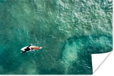 Produktbild von MuchoWow® Poster Surfer, der paddelt 60x40 cm - Schlafzimmerdekoration