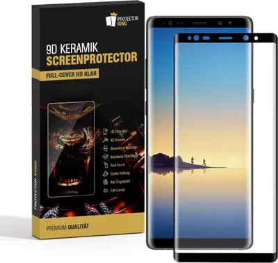 Produktbild von 2x 9D Keramik für Samsung Galaxy Note 8 FULL-COVER Panzerfolie Displayschutz Panzerschutz Schutzfolie Displayfolie Folie ANTI-SHOK ANTI-BRUCH-ANTI-STOß