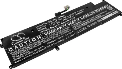 Produktbild von TECHTEK Laptop Akkus Kompatibel mit [Dell] Latitude 13 7370, Latitude 7370, Latitude E7370 Ersetzt 0XCNR3, für G7X14, für N3KPR, für P63NY