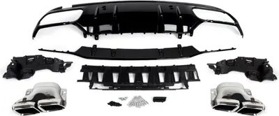 Produktbild von Diffuserkit Vistaro – Heckdiffuser mit Auspuffblenden – Für Mercedes C-Klasse W205 Sedan AMG-Line (2014-2021) – Autozubehör
