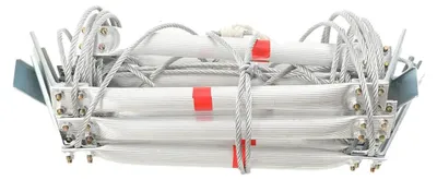 Zdjęcie produktu dla Drabina ratownicza – drabina linowa – długość 5 m – aluminium – składana – elastyczna – do ewakuacji przeciwpożarowej