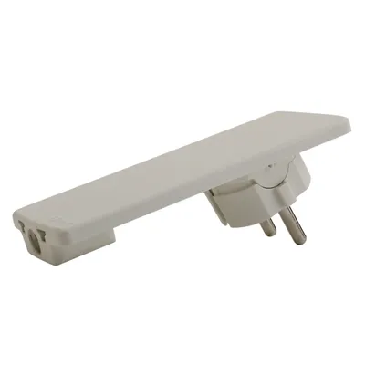 Produktbild von EVOline Plug extraflacher Schukostecker in weiß mit beweglichem Stecker