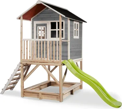 Produktbild von EXIT Loft 500 Holz Spielhaus, Spielhaus für Draußen,Holz, Kinder, Grau