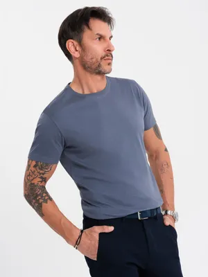Productafbeelding van Heren T-shirt OMBRE, model OM-TSBS-0236, blauw denim, maat: XXL