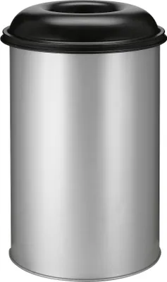 Produktbild von Feuerlöschender Papierkorb 200 Liter - Aluminium Grau, Schwarz
