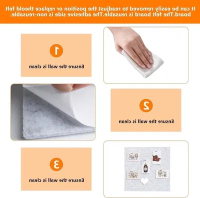 Set aus 6 selbstklebenden Filz-Pinnwänden 30 x 30 cm für Büro und Küche, ideal für Memoboards und Fotowände