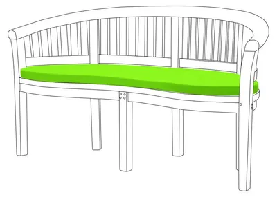 Produktbild von Gartenbankauflage für Bananenbank – Wasserabweisendes Bankkissen mit Komfortfüllung – Gebogene Sitzauflage für Garten, Terrasse und Balkon