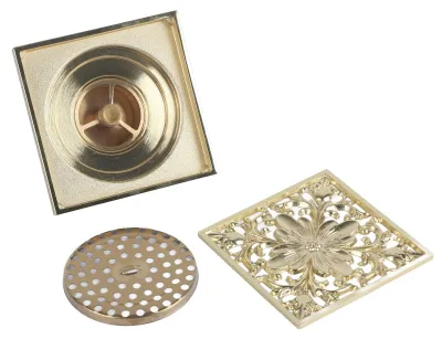 Imagen del producto de Rejilla de desagüe de latón antiguo - Rejilla para desagüe de ducha - Colador - Antihumedad - Resistente a la corrosión - Fácil de limpiar