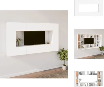 Immagine prodotto di vidaXL Set di 8 mobili TV in legno bianco - Mobili TV
