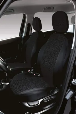 Zdjęcie produktu dla CO.RA. Zestaw pokrowców na przednie siedzenia z tkaniny bawełnianej w kolorze czarnym do modeli FIAT 500X (334) oraz 500L (351, 352)