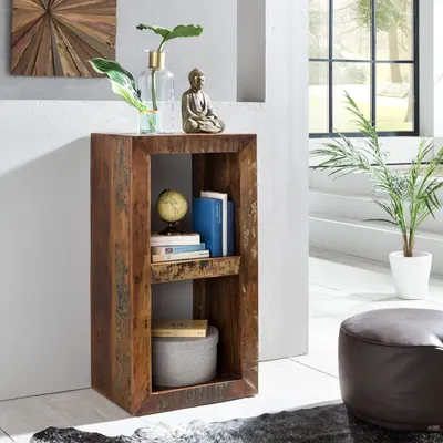 Zdjęcie produktu dla FineBuy Regał KALKUTTA 45 x 35 x 90 cm Regał stojący Solidna półka Cube