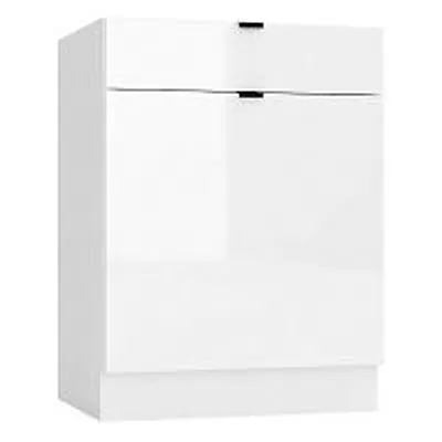 Productafbeelding van Alice D60S1 P/L Keukenonderkast met 1 lade en deur, 60 x 82 x 44,6 cm, wit hoogglans