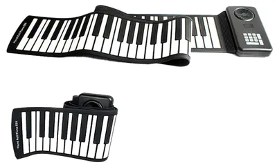 Produktbild von Faltbares Roll-Up-Piano - 88 Tasten - Tragbares Keyboard - Aufnahmefunktion - Kopfhöreranschluss - Klaviertasche - Für Anfänger